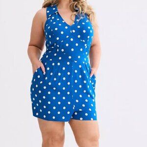 Plus size 22 TORRID Retro Chic Halter Romper (slight damage read)